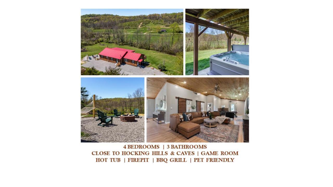 Spacious Cabin Near Hocking Hills And Caves With Hot Tub And Firepit Laurelville ภายนอก รูปภาพ